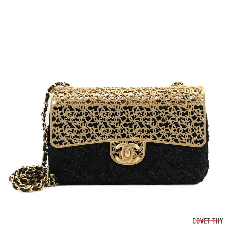 Chanel Metallic Gold Quilted Lambskin Extra Mini Chain Flap Shoulder Bag |  eBay