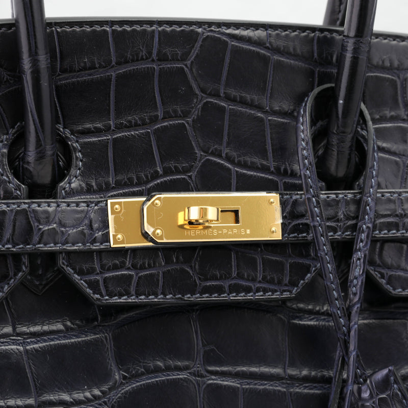Hermes Birkin Bag 35cm Black Epsom Gold Hardware